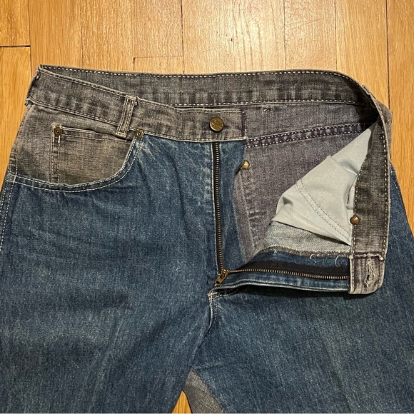 Vintage 80s Cotler Made in USA Mens Two Tone Cowboy Western Blue Jeans 30x26.5 - Picture 4 of 12